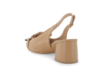 Melluso Slingback Pelle Marrone - Dettaglio tacco V311Q-260934