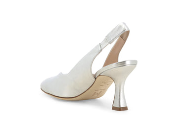 Melluso Slingback Pelle Argento - Dettaglio tacco D168Q-257324