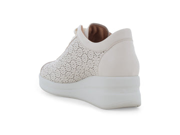 Melluso Sneaker Pelle Beige - Dettaglio tacco R20265-256382