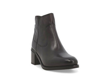 Melluso Elegant Brown Leather Ankle Boot with Monoblock Heel