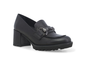 Melluso Winter Loafers Made in Italy Medium Heel Upper Leather