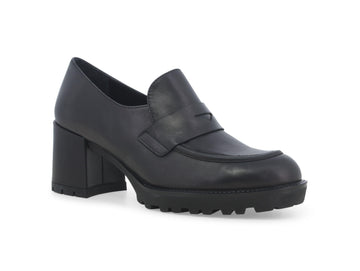 Melluso Woman Winter Loafer Wide Heel Leather Upper