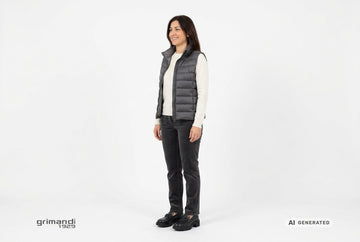 Mocassini Melluso con gilet grafite e pantaloni antracite. Outfit 1