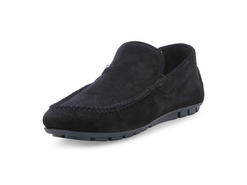 Melluso Mocassino Camoscio Blu - Dettaglio punta U16017Q-256933