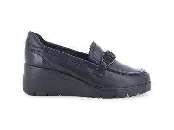 Melluso Mocassini Donna in Pelle Nera con Zeppa K55312-261391