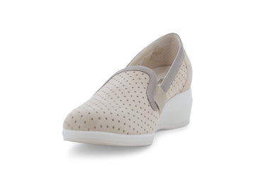 Melluso Mocassino Camoscio Beige - Dettaglio punta R30618Q-260672