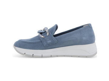 Melluso Mocassino Camoscio Blu - Dettaglio laterale R20091-255815