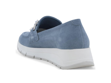 Melluso Mocassino Camoscio Blu - Dettaglio tacco R20091-255815