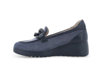 Melluso Mocassino Pelle Blu - Dettaglio laterale K55480-256065