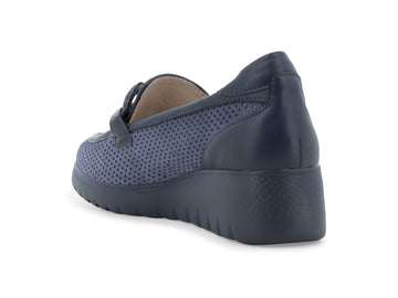 Melluso Mocassino Pelle Blu - Dettaglio tacco K55480-256065