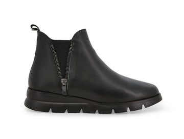 Melluso Stivaletto Comfort Nero in Pelle con Doppia Zip e Zeppa 055006Z-250390