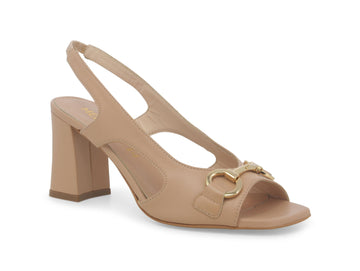 Melluso Chic Women's Sandals with Gold Horsebit Leather Upper