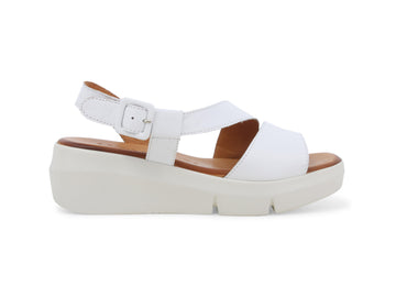 Melluso Sandalo Donna Comfort con Zeppa Platform in Pelle Bianca R80424Z-245186