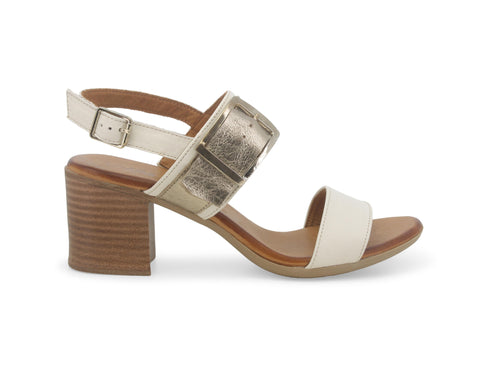 Melluso Donna Sandali Comfort Tacco Alto Tomaia Pelle Bianco Avorio K55164W-240032