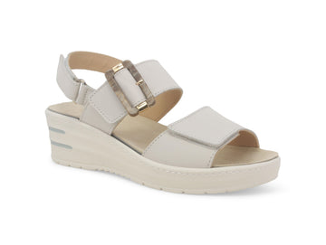 Melluso Sandals Removable Footbed 3 Straps Wedge Leather Upper