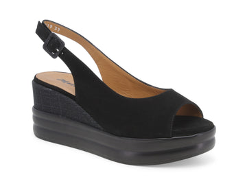 Melluso Women's Casual Chic Wedge Sandals with Suede Upper