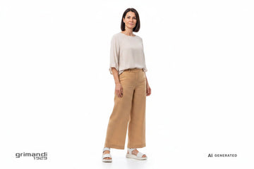 Outfit Palazzo Melluso K60112BK Bianco - AI-Generated Model