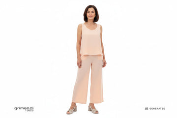 Melluso Slingback Avorio Horsebit - Completo Viscosa Pastello - AI-Generated Model