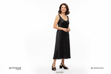 Outfit Romantico Melluso S633Q Nero Strass donna 58 - AI-Generated Model