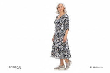 Outfit Floreale Melluso K55483 Platino - AI-Generated Model