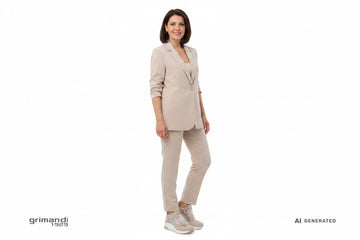 Outfit Completo Melluso K56231 Beige Platino - AI-Generated Model