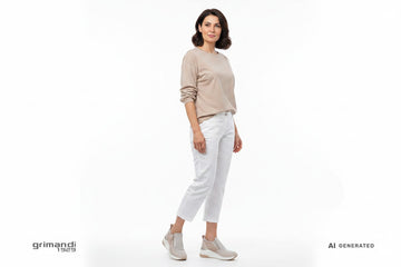 Outfit Capri Melluso K56233 Tortora Traforato - AI-Generated Model