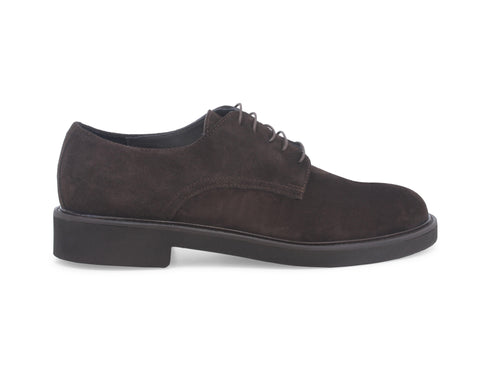 Melluso Stringate Classiche Invernali in Pelle Scamosciata Marrone U90401D-226994