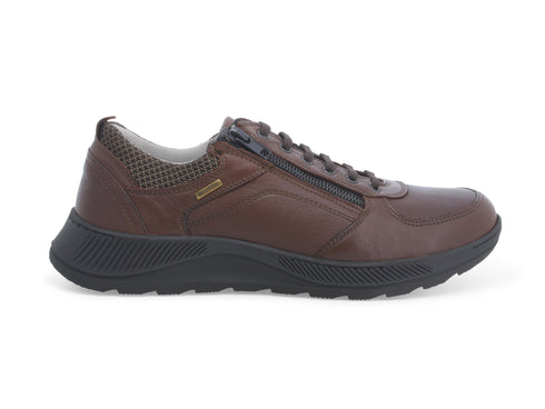 Melluso Winter Shoes Lace-up with Zip Waterproof Upper Leather