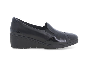 Melluso Scarpe Comode Invernali Senza Stringhe Zeppa Tomaia Pelle Nera K91617D-227203