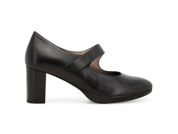 Melluso Décolleté Mary Jane Pelle Nera con Tacco Largo e Platform D5153-251824