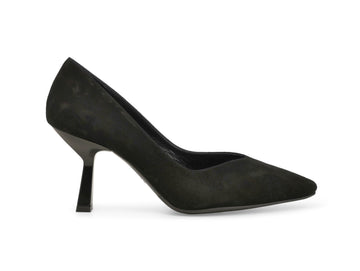 Melluso Décolleté Donna in Camoscio Nero con Tacco Alto a Scultura Nero d5203_251194