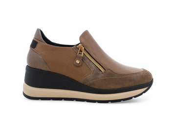Melluso Senza stringhe Donna in Pelle / Camoscio Beige con Zeppa R25552Q-264176