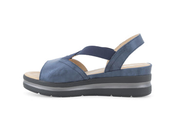 Melluso Sandalo Pelle Blu - Dettaglio laterale 019243Q-256033