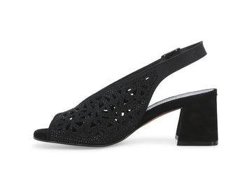 Melluso Sandalo Camoscio Nero - Dettaglio laterale N653Q-255779