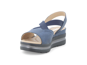 Melluso Sandalo Pelle Blu - Dettaglio punta 019243Q-256033