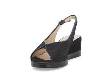 Melluso Sandalo Tessuto Nero - Dettaglio punta R80335Q-259112