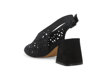 Melluso Sandalo Camoscio Nero - Dettaglio tacco N653Q-255779