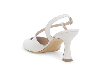 Melluso Slingback Pelle Bianco - Dettaglio tacco E1634Q-257107