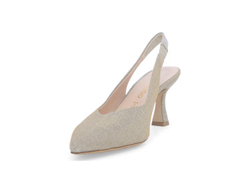 Melluso Slingback Tessuto Nero - Dettaglio punta D168Q-255550