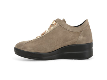 Melluso Sneakers Camoscio Beige - Dettaglio laterale R25656Q-261966