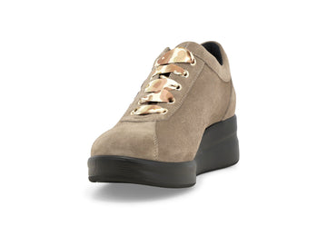 Melluso Sneakers Camoscio Beige - Dettaglio punta R25656Q-261966