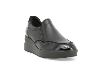 Calzature Melluso Donna comode: sneakers in pelle nera R25641Q-264126
