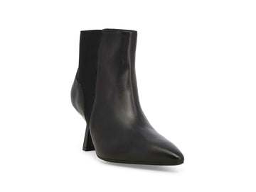 Melluso Elegant Black Leather Ankle Boot with Spool Heel