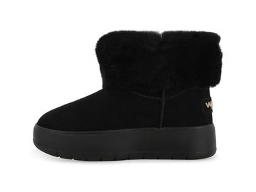 Vista laterale e silhouette stivaletti Melluso Donna in camoscio nero