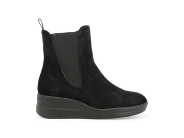 Melluso Stivaletti Donna in Camoscio Nero con Zeppa R25651Q-262418