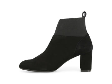 Vista laterale e silhouette stivaletti Melluso Donna in camoscio nero
