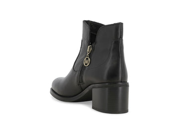 Dettaglio tacco monoblocco 5 cm e suola gomma stivaletti Melluso