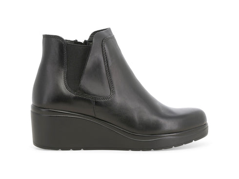 Melluso Stivaletti Donna in Pelle Nera con Zeppa K53006Q-265186