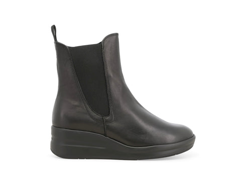 Melluso Stivaletti Donna in Pelle Nera con Zeppa R25651Q-262602