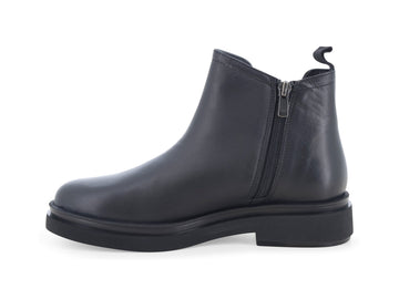 Vista laterale e silhouette stivaletti Melluso Donna in pelle nera